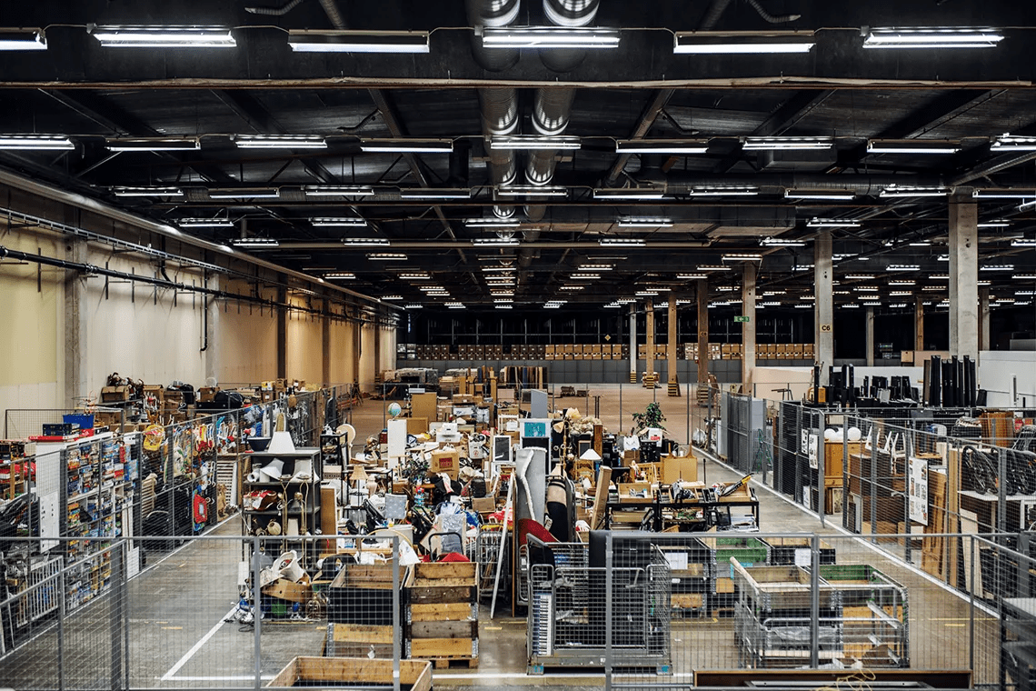 Der Werkstoffhof als Lager- und Sammelstelle für künftige Produkte | ReTuna | Bild ©Lina Östling