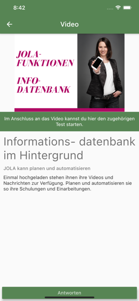 Abbildung 1: Screenshot der JOLA-APP